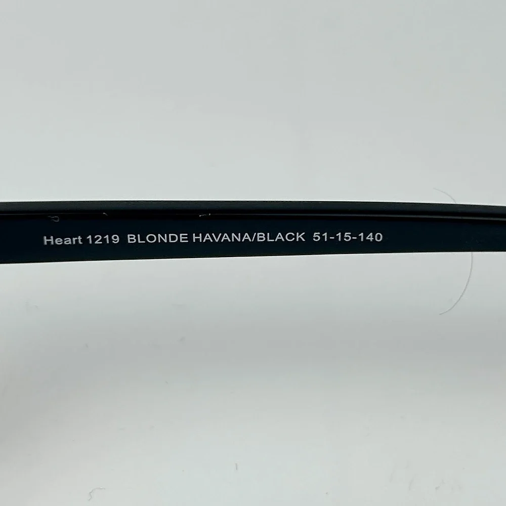 Heart 1219 Blonde Havana Womens Eyeglasses Black Tortoise Full Rim 51-15-140 mm